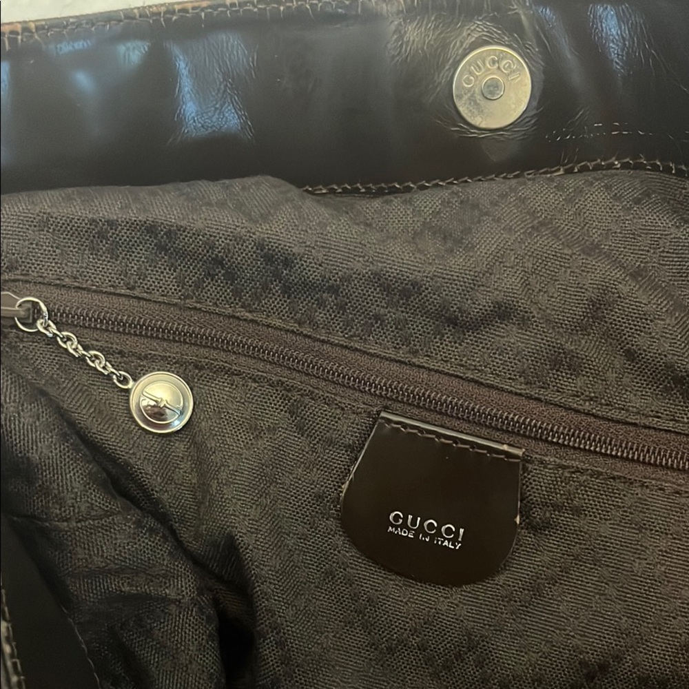 Gucci bamboo black nylon tote/hand bag - Picture 10 of 14